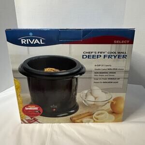 Rival Deep Fryer With Cool Wall Design 8 Cup Capacity